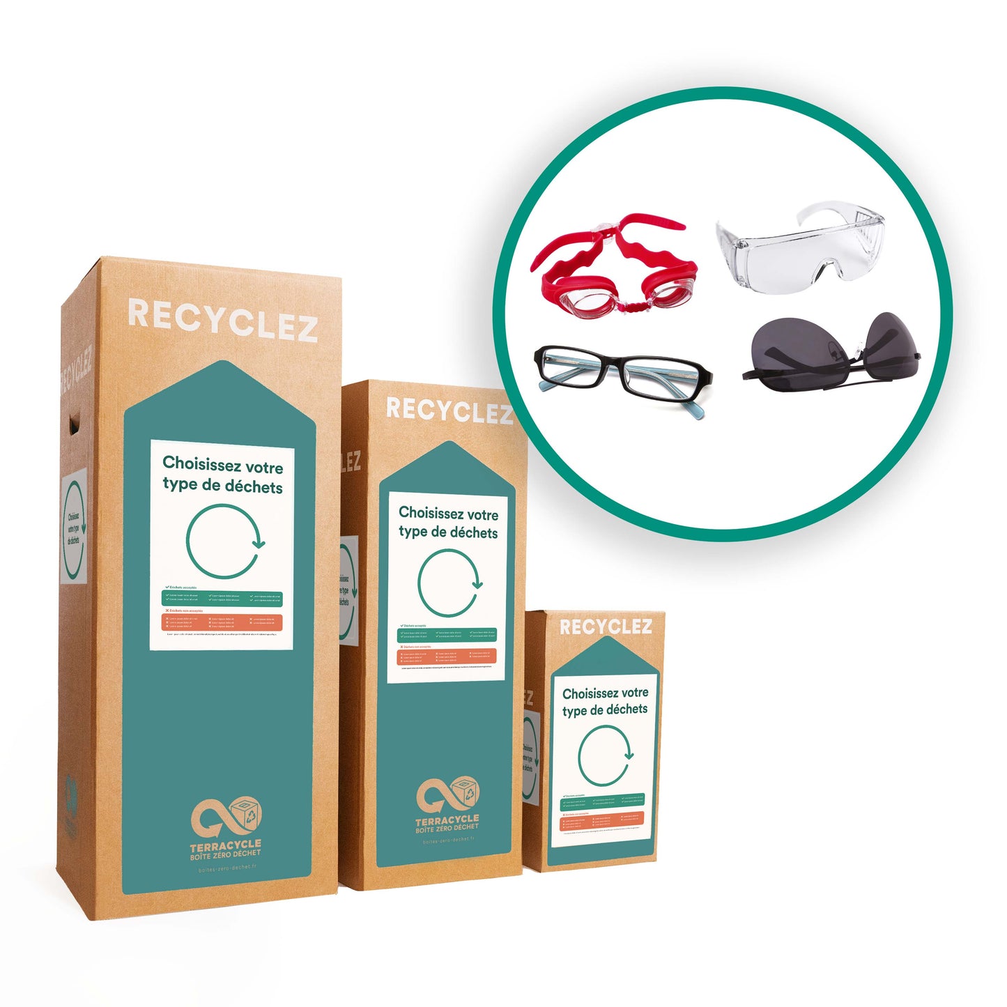 Solution de recyclage pour les lunettes